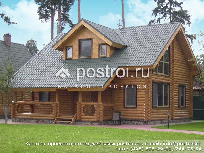 Проект деревянного загородного дома № C-156-1D Проект деревянного загородного дома № C-156-1D