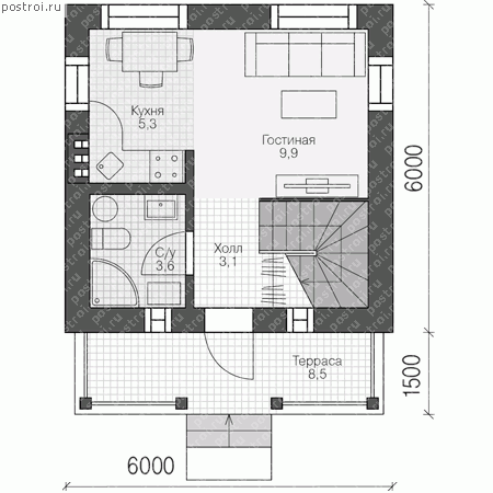 Одноэтажный Дом 50 Кв М Фото